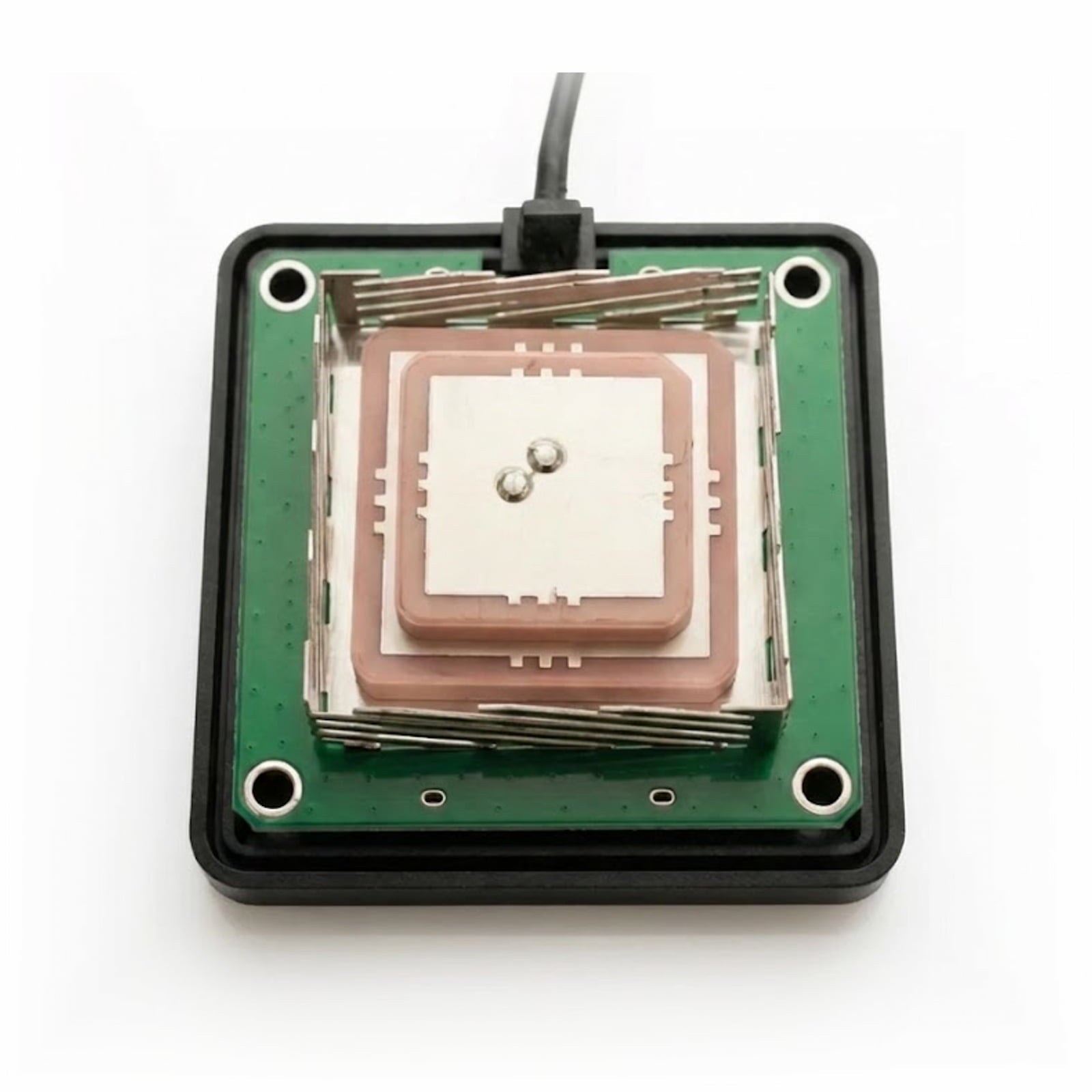 Kalmix SCOUT PRO internal GNSS antenna board showing patch antenna