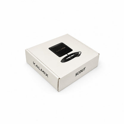 Kalmix SCOUT Series RTK GNSS receiver packaging with USB-C cable